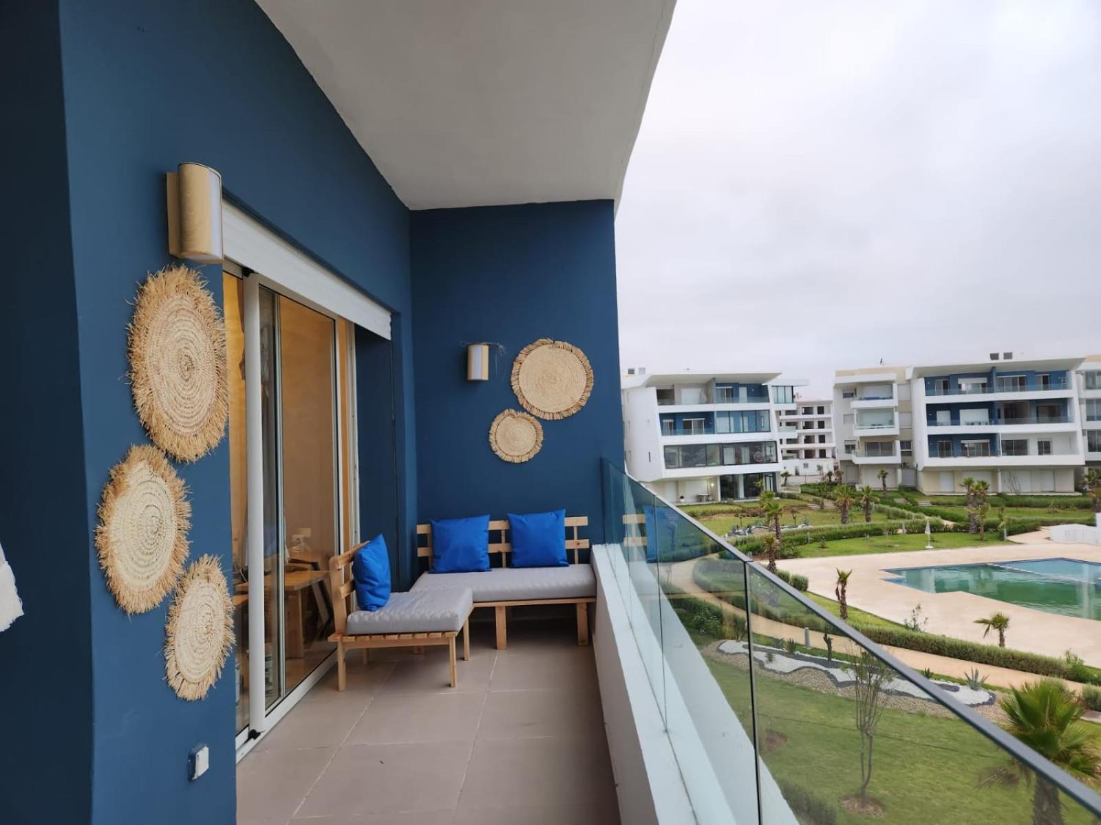 Sidi Rahal Blue View, Beachfront Wide Seaview With Pool Buitenkant foto